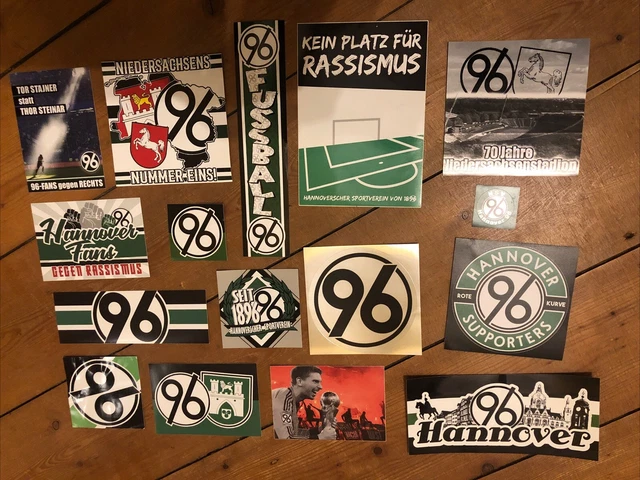 100x Hannover Sticker 'Ein Leben Lang' - Fußball Fan Aufkleber 14,8x5,0 Cm Wetterfest