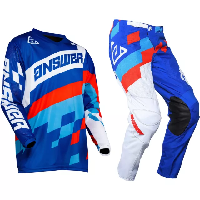 Answer Arkon Motocross MX Kit Pantalon Jersey - Korza Reflex / Hyper Bleu/Rouge