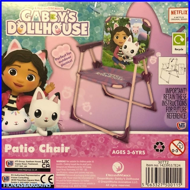 GABBY’S GABBY DOLLHOUSE Garden Folding Patio Chair Indoor/Outdoor