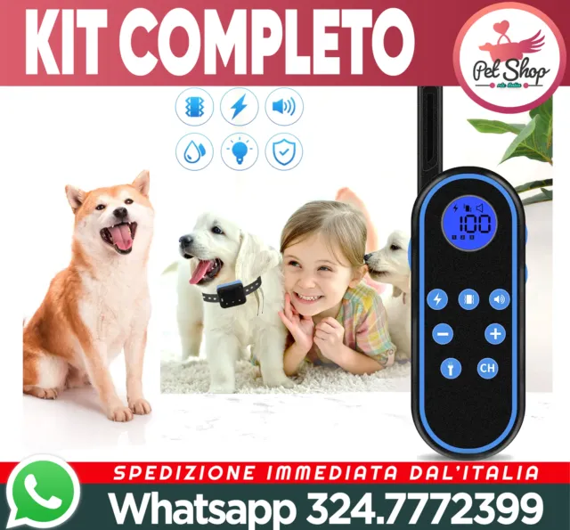 ⭐COLLARE⭐ MICROFONO + TELECOMANDO CANI 1000m ADDESTRAMENTO CANE ANTIABBAIO