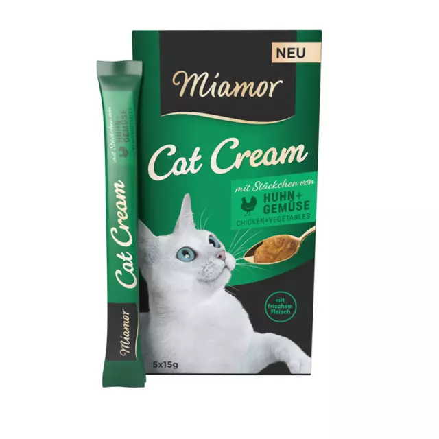 Miamor Cat Cream mit Huhn & Gemüse 55 x 15g (45,94€/kg)