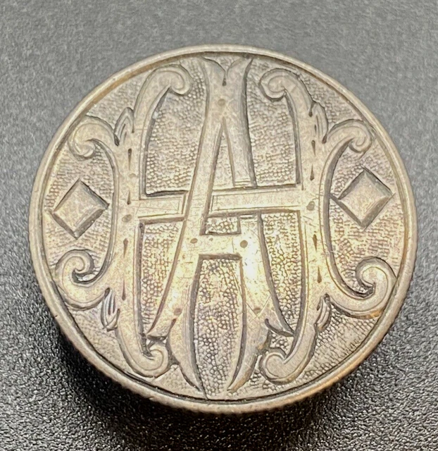 Canada C. 1900 Love Token/Button H.A. Initials Engraved on 1870-1901 Quarter