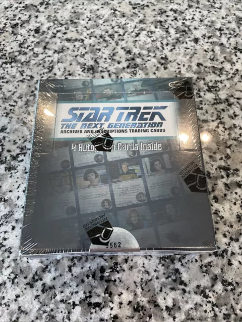 Sealed 2022 Star Trek The Next Generation Trading Card Box 4 Autos