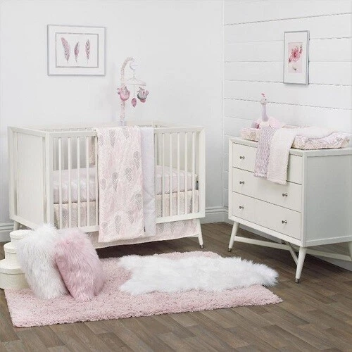 Hermoso juego de cama para cuna Dwell Studio bohemia de 6 piezas incluye almohadilla móvil/cambiadora ++