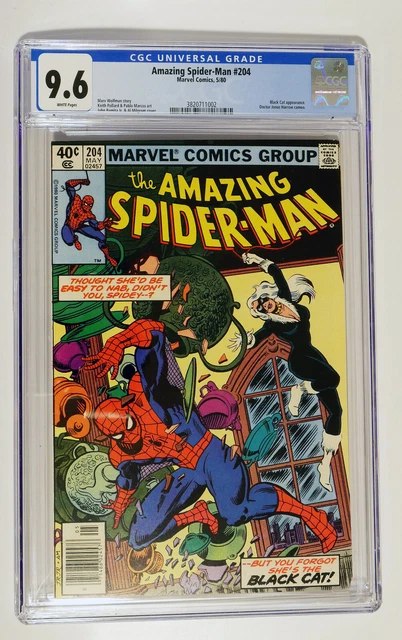 Amazing Spider-Man #204 (1980) CGC 9.6 NM/MT BLACK CAT APPEARANCE 