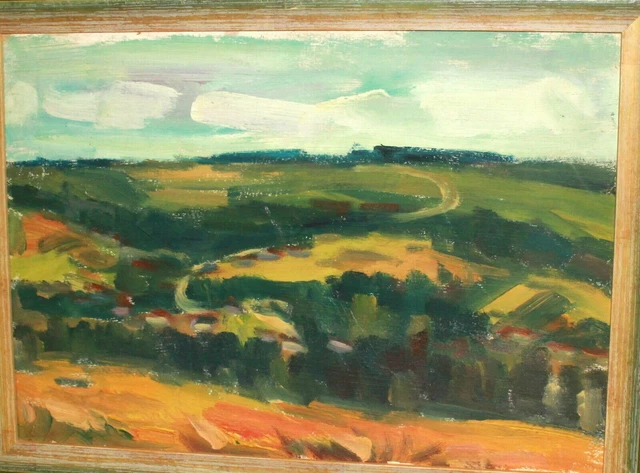 Paysage Expressionniste - Huile Sur Toile
