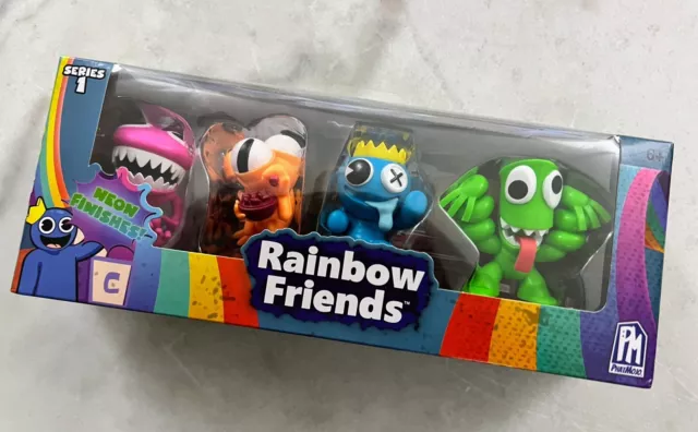 Rainbow Friends Purple, Orange, Green & Blue Figure 4-Pack (Neon Finishes!)