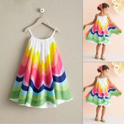 Toddler Baby Girls Outfits Sleeveless Romper Tops Strap Dress Skirts Clothes