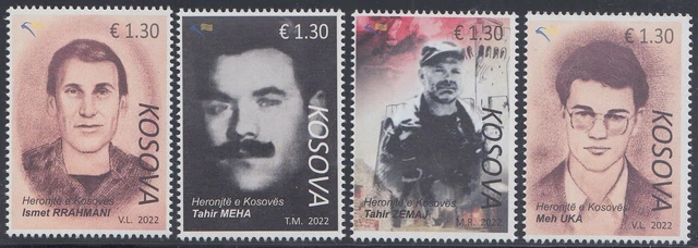 Kosovo MiNr. 578-581 Helden: Zemaj, Meha, Uka, Rrahmani (4 W.)