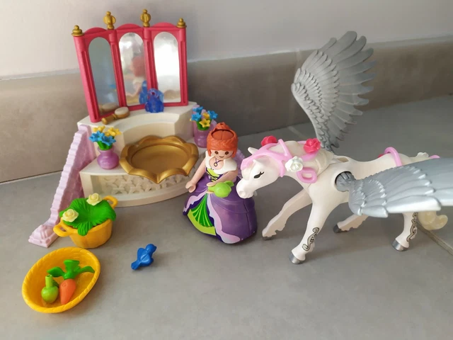 PLAYMOBIL 5144 CHEVAL AILE ET COIFFEUSE DE PRINCESSE + Rajout Fée EUR PLAYMOBIL 5144 CHEVAL AILE ET COIFFEUSE DE PRINCESSE + Rajout Fée EUR