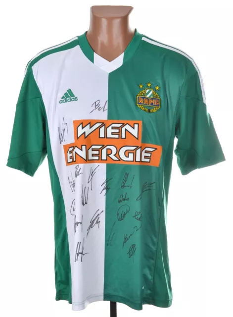 Sk Rapid Wien 2013/2014 Home Football Shirt Jersey Adidas L Signed