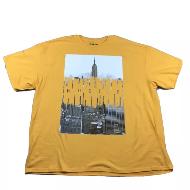 Popular Poison Hustle Shirt Mens 3XL Yellow Cotton Short Sleeves Graphic Tee