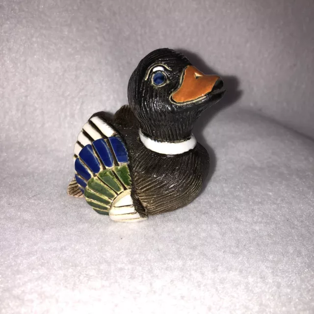 Artesania Rinconada Uruguay Art Pottery Duck Figurine #7 Signed Vintage 1970’s