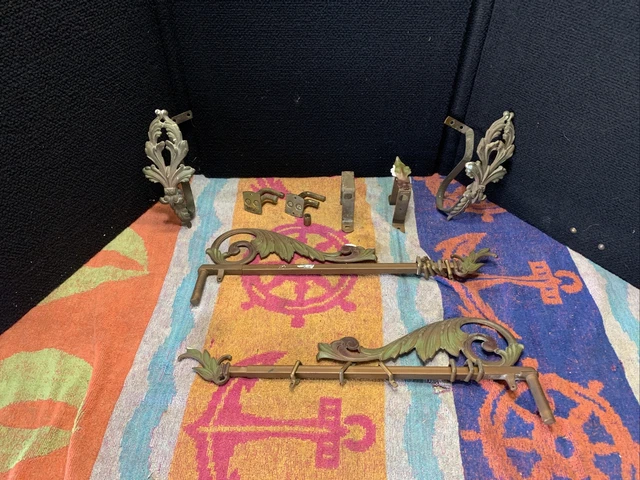 Vintage Kirsch Swing brackets Curtain Drapes Rod Holders Gooseneck Lot