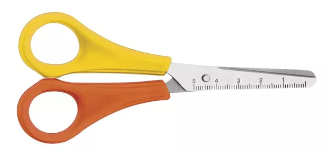 Westcott Kinderschere für Linkshänder 13 cm rund gelb/orange