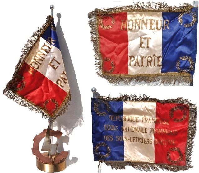 drapeau-fran-ais-honneur-patrie-ecole-sous-officiers-socle