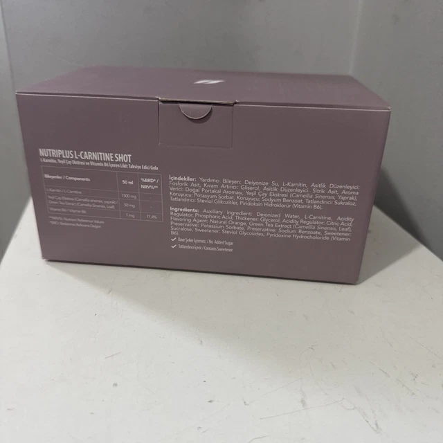 NUTRIPLUS LCARNITINE SHOT with Green Tea Weight Loss Antioxidant