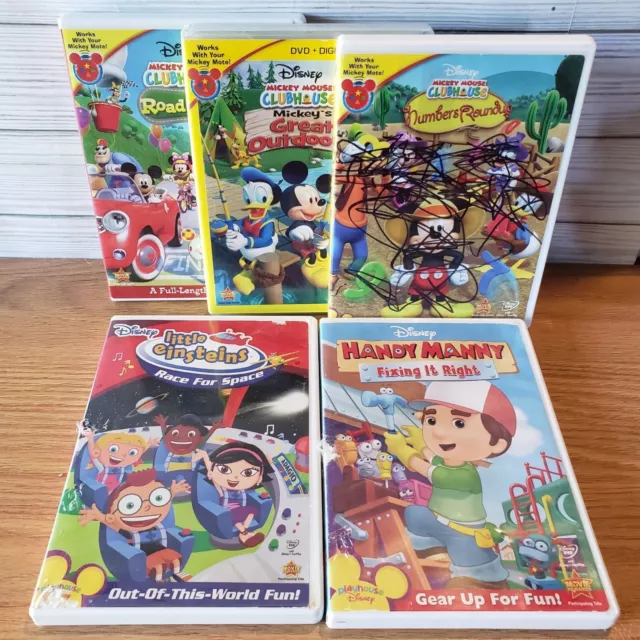 DISNEY DVD LOT Mickey Mouse Clubhouse Handy Manny Little Einsteins Fast ...