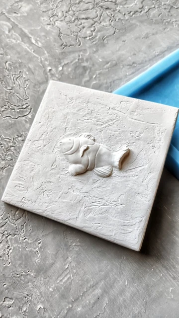 Molde de azulejos de pescado / molde de silicona para azulejos o simplemente moldeo de peces pequeños