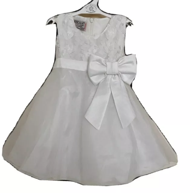 Baby Girl Bridesmaid Dress Christening Baptism Ivory Flower Girl Christmas Party