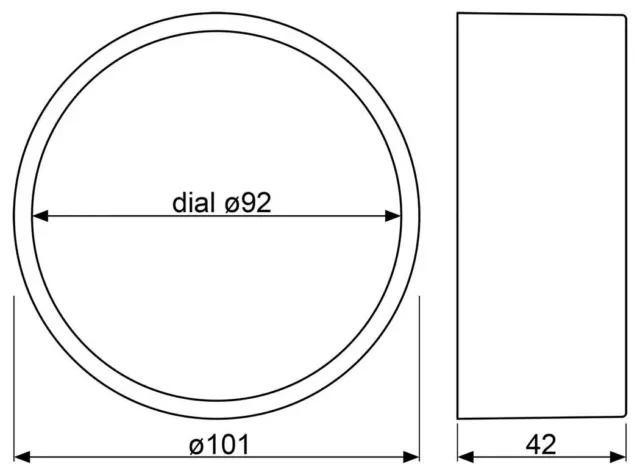 Clausen Hygrometer Edelstahl matt 100mm x 42mm modern aus Dänemark 3