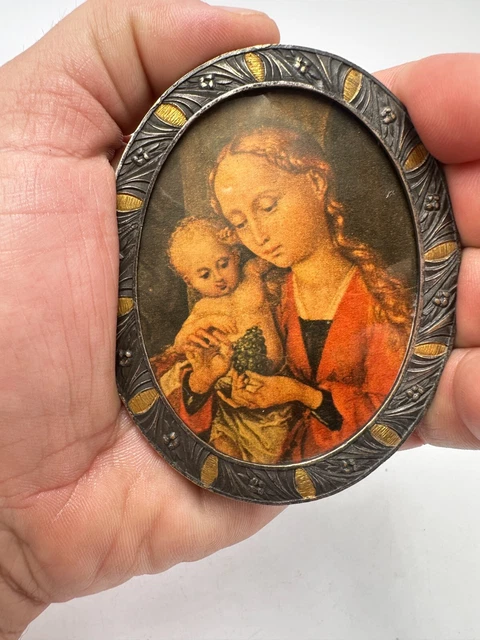 ANCIEN PETIT CADRE début XXe maternité ou vierge à l'enfant EUR 99,00