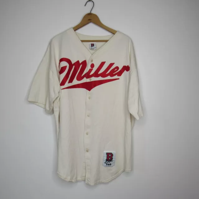 Vintage Made In Usa Boa Sportswear Miller Baseball Jersey Xl