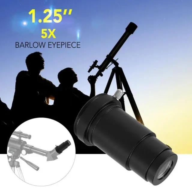 Telescope Barlow Lens 5X Astronomy Accessory 1.25"/31.7mm For Celestron M0S8