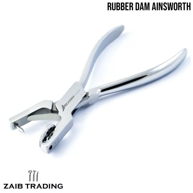 Dental Rubber Dam Ainsworth Instruments Punch Hole Forceps Plier Endodontic Lab
