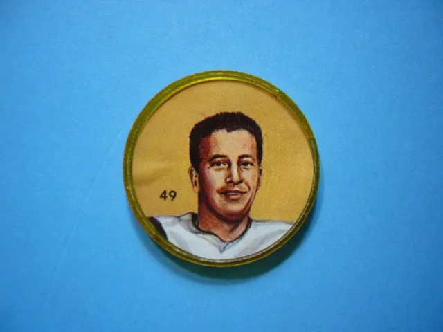 1963 Nalley's Humpty Dumpty Plastic Cfl Football Coin #49 Tommy Grant Sharp!!