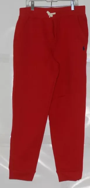 Polo Ralph Lauren 14-16 Large Red Color White Drawstring Joggers
