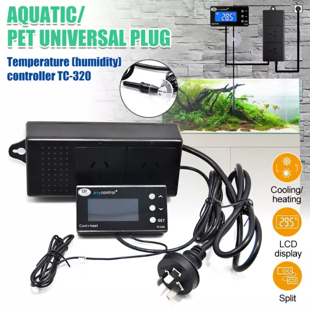 LCD Reptile Aquarium Digital Thermostat PID Day/Night Dimming with Timer Heat