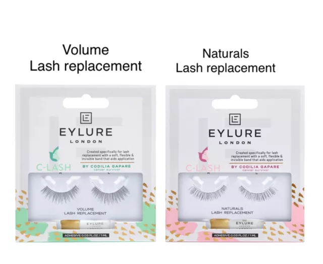 Eylure False Eyelashes Naturals & Volume Lash Replacements (Adhesive-1ml) Choose