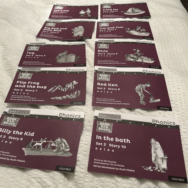 READ WRITE INC Phonics Ruth Miskin Purple Set 1 books Full set like New
