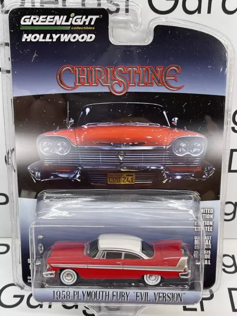 GREENLIGHT 1958 Plymouth Fury Evil Version Christine Movie Car 1:64 Diecast NEW