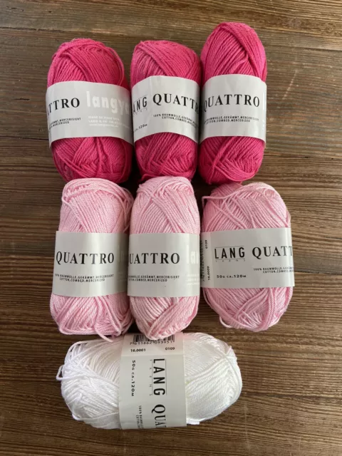 Lang Yarns Wolle Restbestand 7 x 50g Quattro