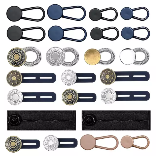 24 Pcs Taille Extender Expander Bouton Jeans Élastique Amovible Femmes