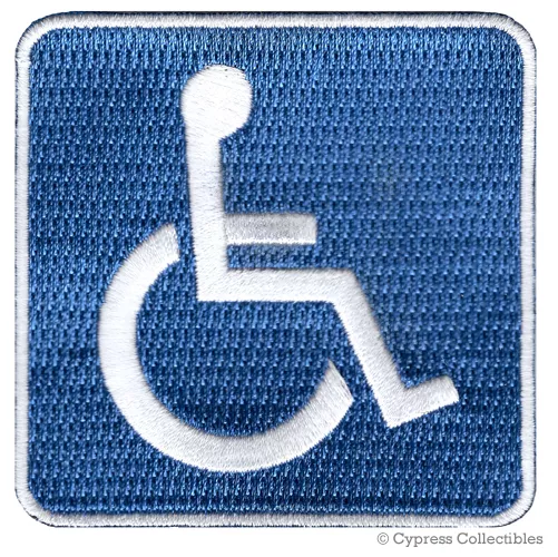 HANDICAPPED SIGN embroidered PATCH PARKING STREET ROAD SIGN iron-on DISABLED new