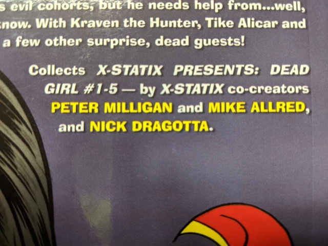 2006 Marvel Knights X-STATIX PRESENTS: DEAD GIRL TPB (#1-5) Milligan Allred 3