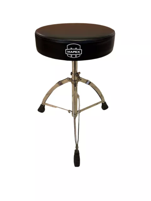 Mapex Heavy Duty Drum Throne Seat Stool Chair, Worm Screw Riser