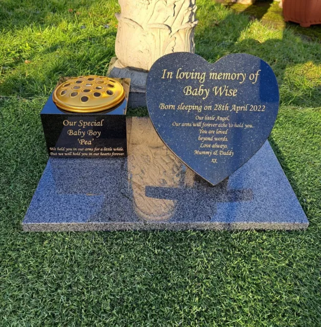 Marcatore tomba commemorativa lapide cimitero lapide cuore tomba