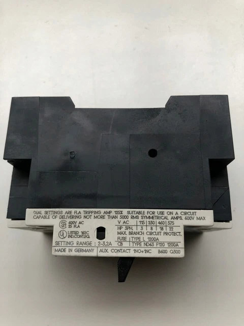 Motor protection switch 2-3.2A Siemens 3VU1300-1NH00 /#Z D1KR 9969
