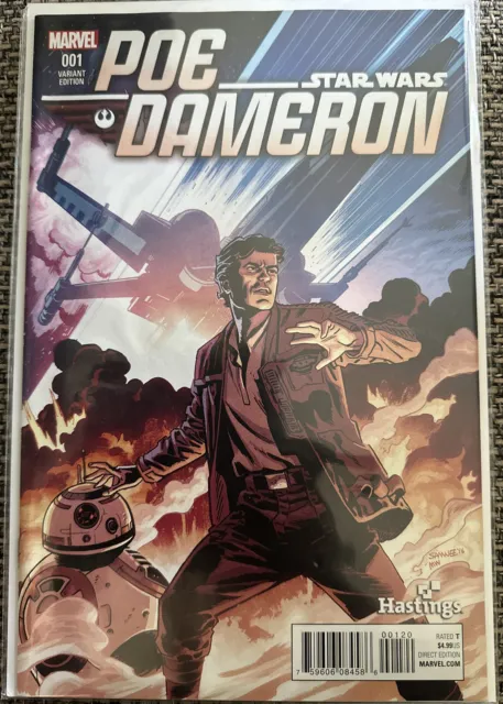 Star Wars POE Dameron #1 Vol. 1 (Marvel, 2016) Hastings Exclusive Variant Cover
