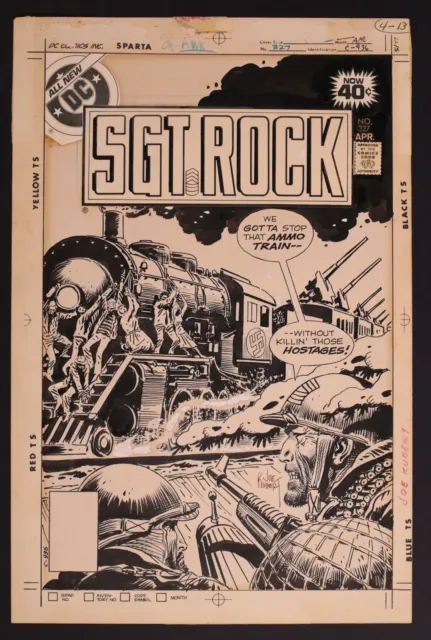 Original Cover Art for Sgt. Rock #327 (1979) Pencils and Inks by Joe Kubert
