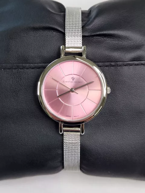 Christian Van Sant Women's CV6612 Analog Display Quartz Silver Stainless Steel