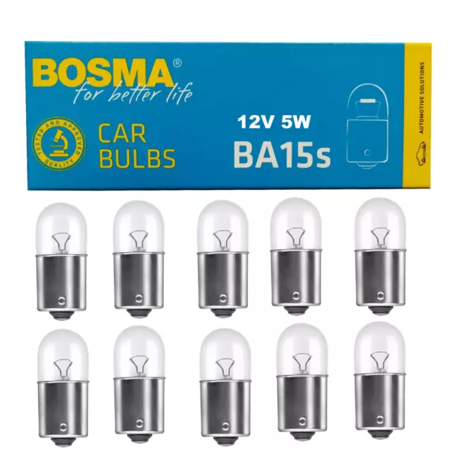 10x Bosma 12V 5W R5W BA15s  Glühlampen Glühbirne Lampe Kugellampe   B30w