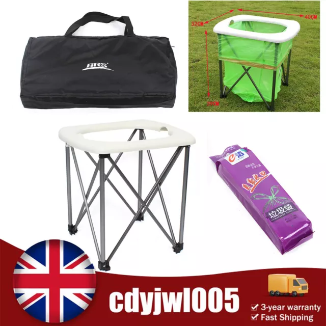 Portable Travel Toilet Folding Commode Seat Camping Hiking Trip Outdoor