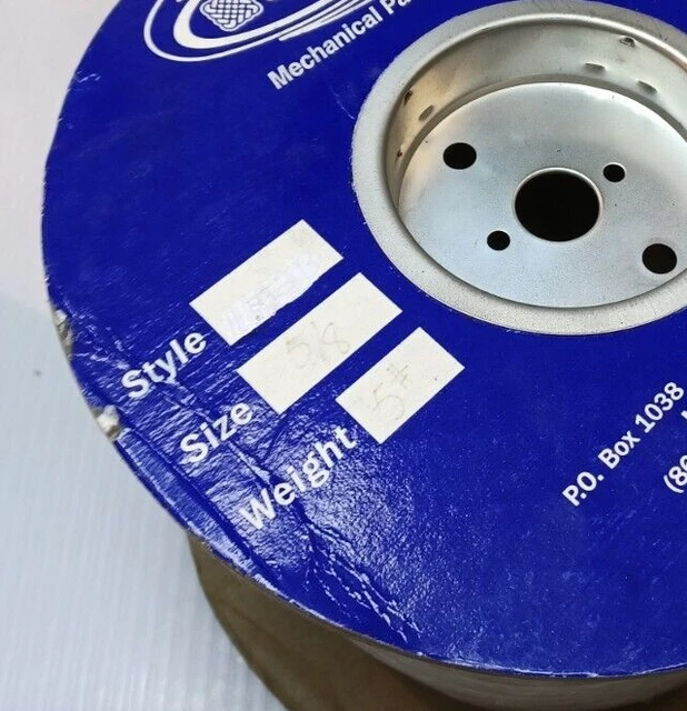 Braided White Square Compression Packing Seal Rope 5/8 5#