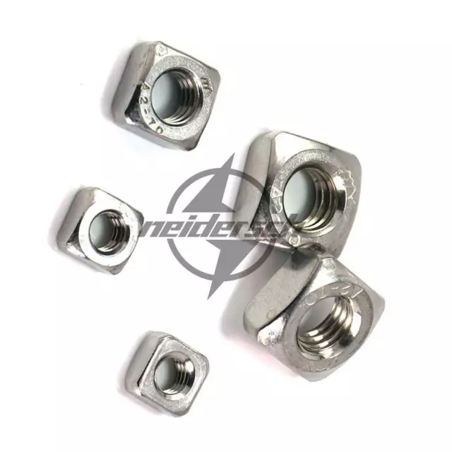 M3-M6 Metric Thread 304 Stainless Steel Square Nut Fastener Nut Screw Nut New