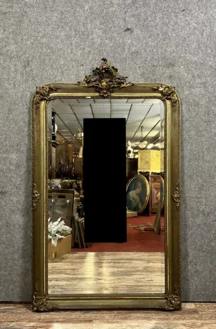 Très grand miroir doré époque Napoléon III vers 1850